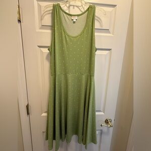 LuLaRoe Nicki Women’s Dress Size 2XL New Without Tags Lime Green With Yellow